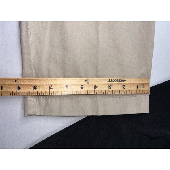 LL Bean Mens Size 36x30 Pants Khaki Tan Flat Front Natural Fit Cotton Stretch - Picture 11 of 12